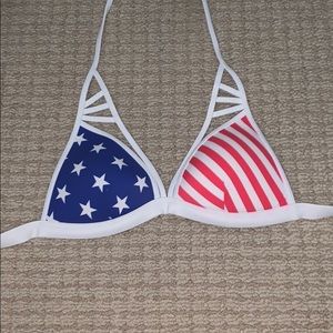PINK America themed bikini top